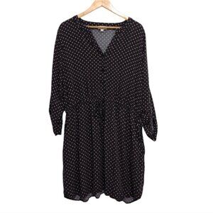LOFT Outlet Rayon Square Polka Dot Print Casual Dress Size XL